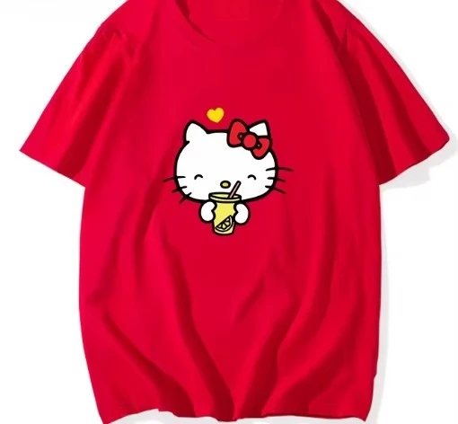 2026 HelloKitty Sanrio Printed Cotton T-Shirt - Summer Cartoon Design - Children's Round-neck Fashion Loose-Fitting Casual Wear
2026 HelloKitty Sanrio Printed Cotton T-Shirt - Summer Cartoon Design - Children's Round-neck Fashion Loose-Fitting Casual Wear