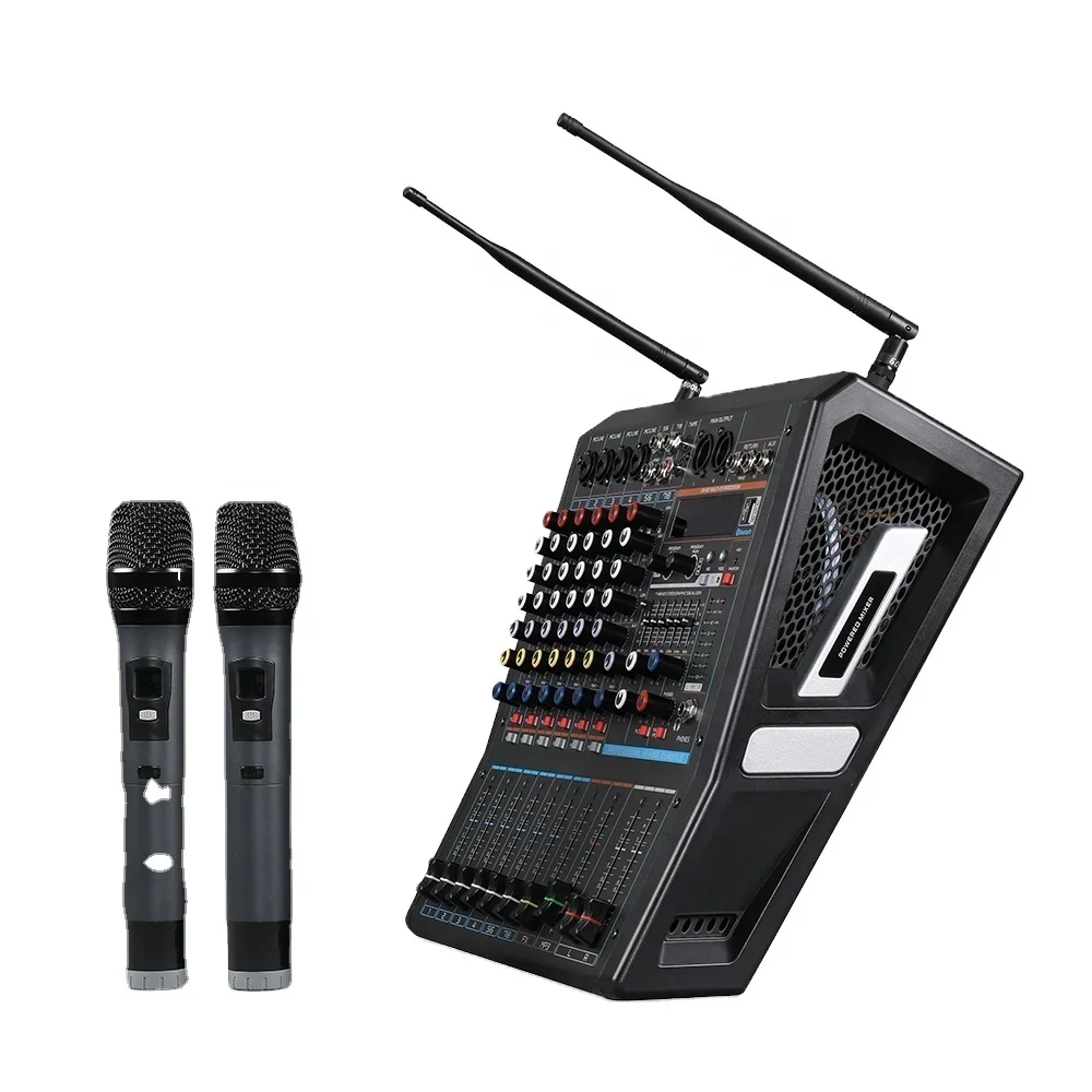 8-канальный мощный микшер с беспроводным микрофоном с mp3
8-канальный мощный микшер с беспроводным микрофоном с mp3