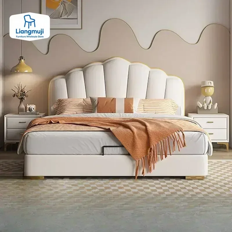 Waterproof Frame Double Bed Princess Beige Large Wooden Luxury Double Bed Headboards Storage Camas De Dormitorio Furniture
Waterproof Frame Double Bed Princess Beige Large Wooden Luxury Double Bed Headboards Storage Camas De Dormitorio Furniture