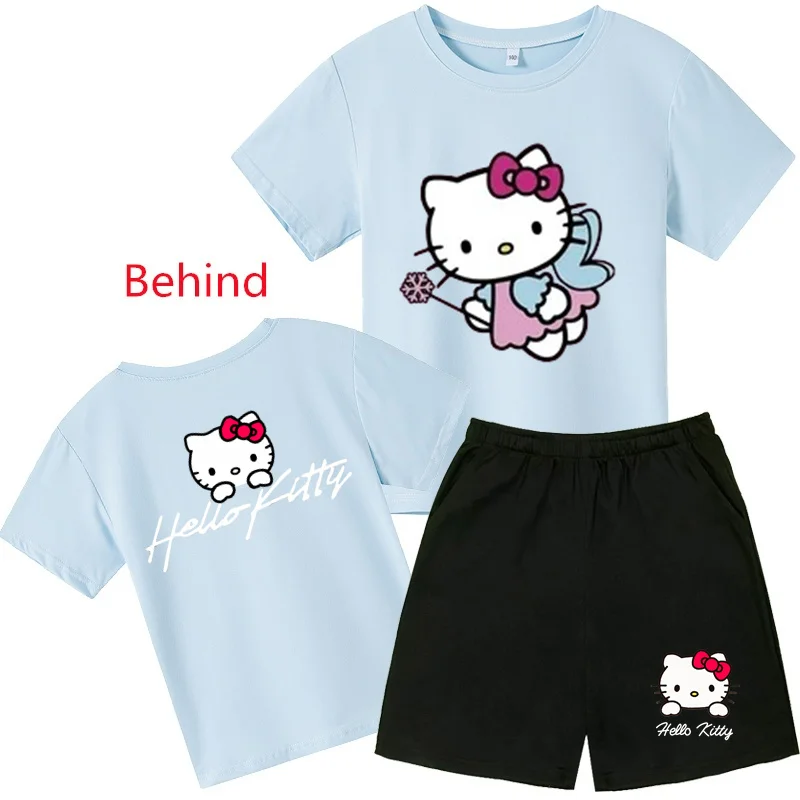 Hello Kitty Anime Printed T-Shirt Set For Boys and Girls aged 2-12 Casual Sports T-Shirt short Sleeved+Shorts Two-Piece Set
Hello Kitty Anime Printed T-Shirt Set For Boys and Girls aged 2-12 Casual Sports T-Shirt short Sleeved+Shorts Two-Piece Set