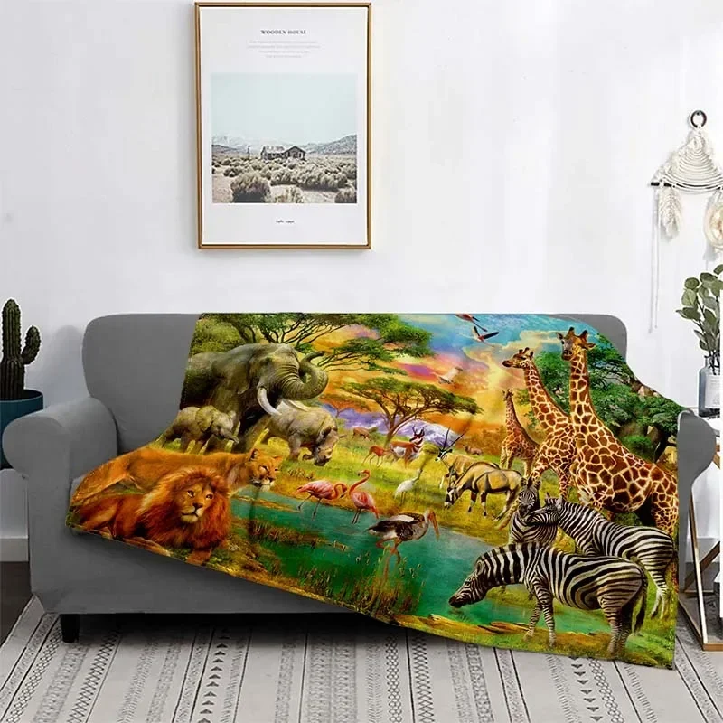 Animal World 3D Printed Blanket Adults/kids Flannel Blanket Suitable for Living Room/Bedroom Warm Blanket
Animal World 3D Printed Blanket Adults/kids Flannel Blanket Suitable for Living Room/Bedroom Warm Blanket