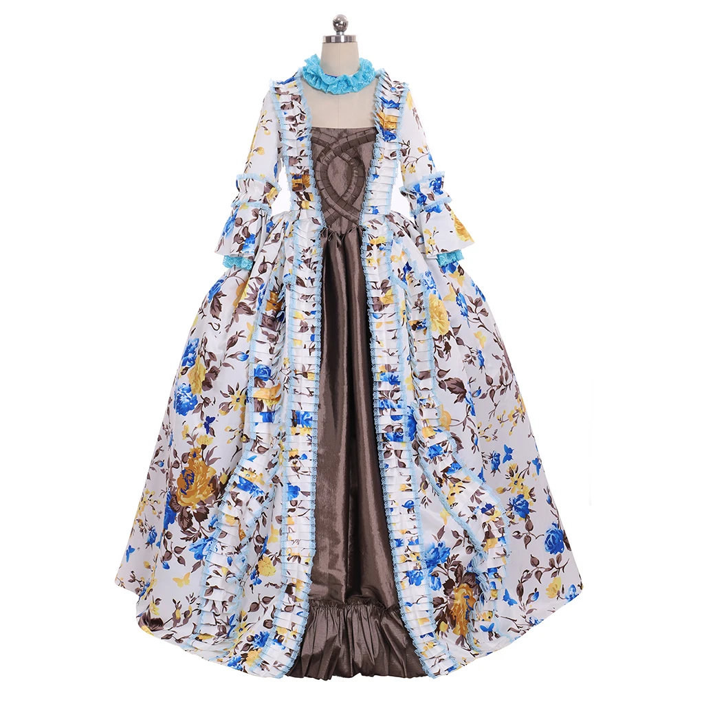 Cosplaydiy 18th Century Medieval Marie Antoinette Costume Women Baroque Rococo Floral Print Dress Queen Elizabeth Ball Gown Dres
Cosplaydiy 18th Century Medieval Marie Antoinette Costume Women Baroque Rococo Floral Print Dress Queen Elizabeth Ball Gown Dres