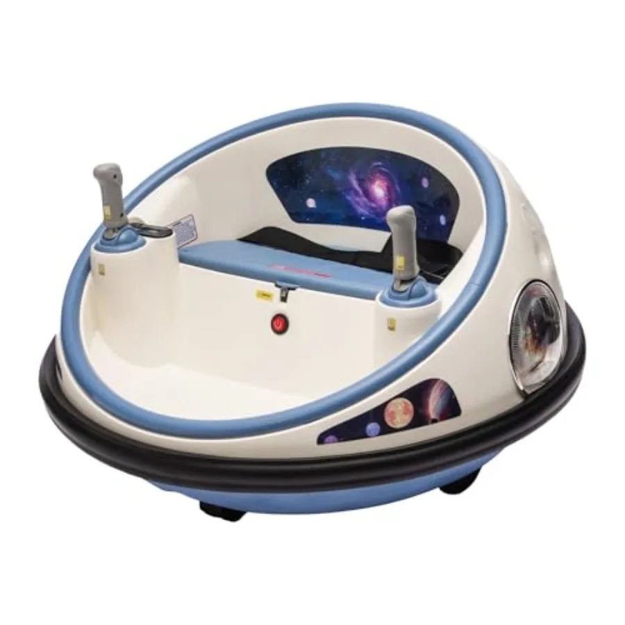 12V electric bumper car for kids: remote control, 360 spinning ride-on vehicle, LED lights, soft anti-collision bumper, safety
12V electric bumper car for kids: remote control, 360 spinning ride-on vehicle, LED lights, soft anti-collision bumper, safety