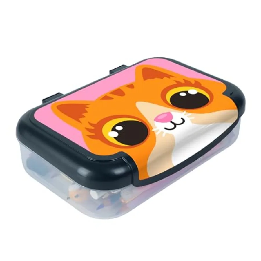 : Recycled Plastic Pencil Box - Kitty - Large Capacity Case, Animal Character Stationery Organizer, School Supplies-Toy Holder,
: Recycled Plastic Pencil Box - Kitty - Large Capacity Case, Animal Character Stationery Organizer, School Supplies-Toy Holder,