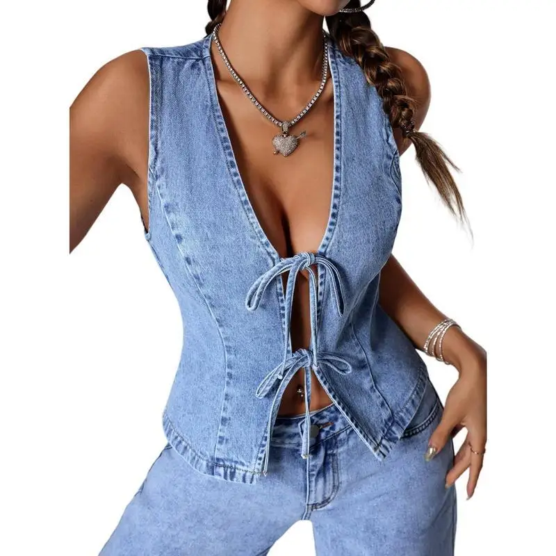 Slim Fit Denim Vest for Women Fashionable Cross-Border Style Inner Wear Regular Length Quality Fabric Ladies Vest Top
Slim Fit Denim Vest for Women Fashionable Cross-Border Style Inner Wear Regular Length Quality Fabric Ladies Vest Top