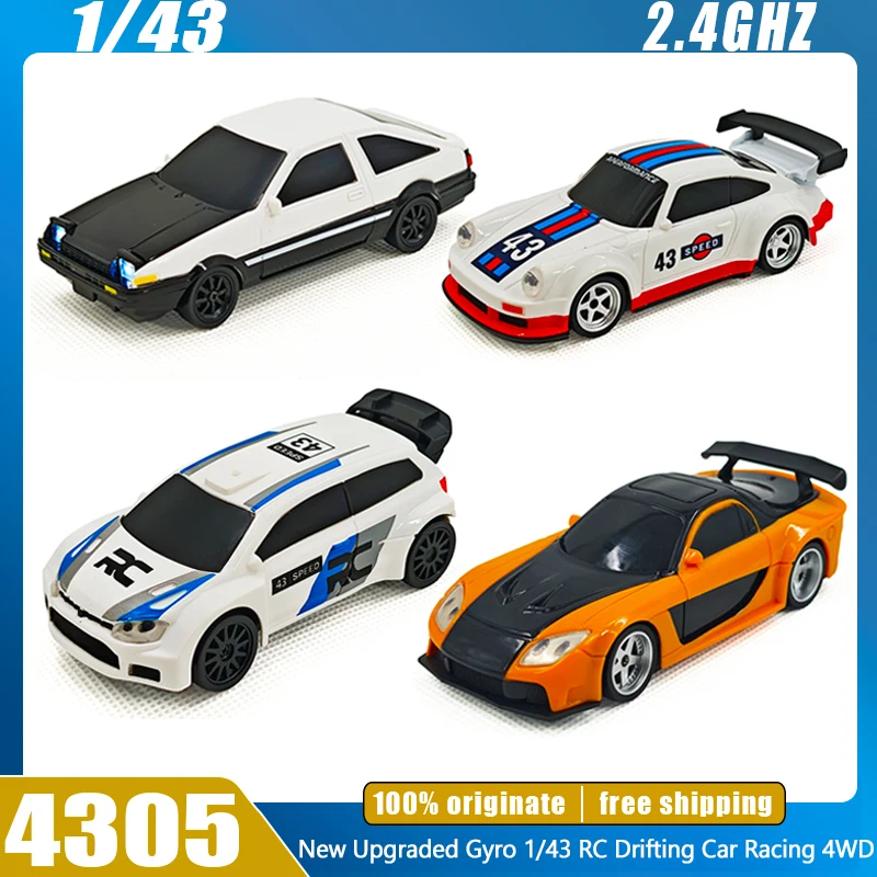 New RC Car Upgraded Gyro 1/43 Drift Racing Cars Mini 2.4G RTR 4WD Four-wheel Drive High Speed Remote Control Car Model Gift Toy
New RC Car Upgraded Gyro 1/43 Drift Racing Cars Mini 2.4G RTR 4WD Four-wheel Drive High Speed Remote Control Car Model Gift Toy