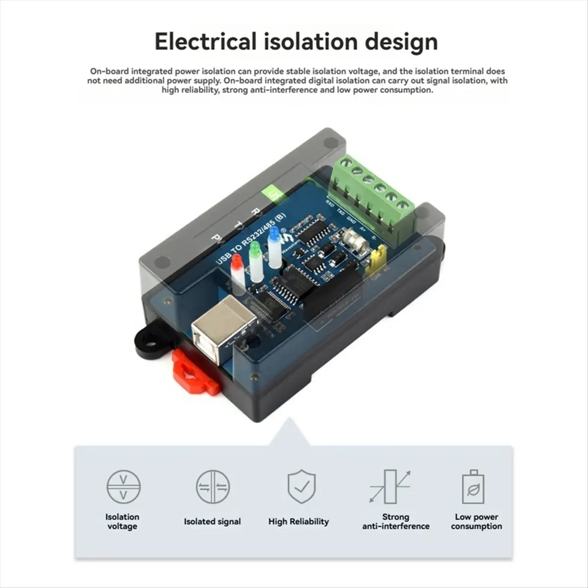 (A15I) Промышленный изолированный преобразователь USB в RS232/485 (B) на базе FT232RNL, для установки на DIN-рейку, с многоуровневой защитой
(A15I) Промышленный изолированный преобразователь USB в RS232/485 (B) на базе FT232RNL, для установки на DIN-рейку, с многоуровневой защитой
