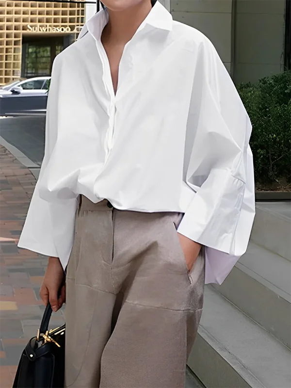 Women Stylish Black White Solid Color Lapel Blouses 2024 New Spring Autumn Long Sleeve Loose Causal Office Shirts Tops
Women Stylish Black White Solid Color Lapel Blouses 2024 New Spring Autumn Long Sleeve Loose Causal Office Shirts Tops