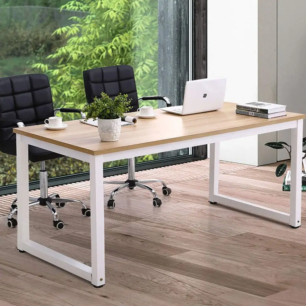 63 Large Metal Office Desk - Sturdy Writing Table for Study or Home Office, White
63 Large Metal Office Desk - Sturdy Writing Table for Study or Home Office, White