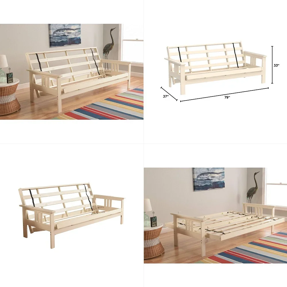Monterey Futon Frame, No Drawers, Antique White
Monterey Futon Frame, No Drawers, Antique White