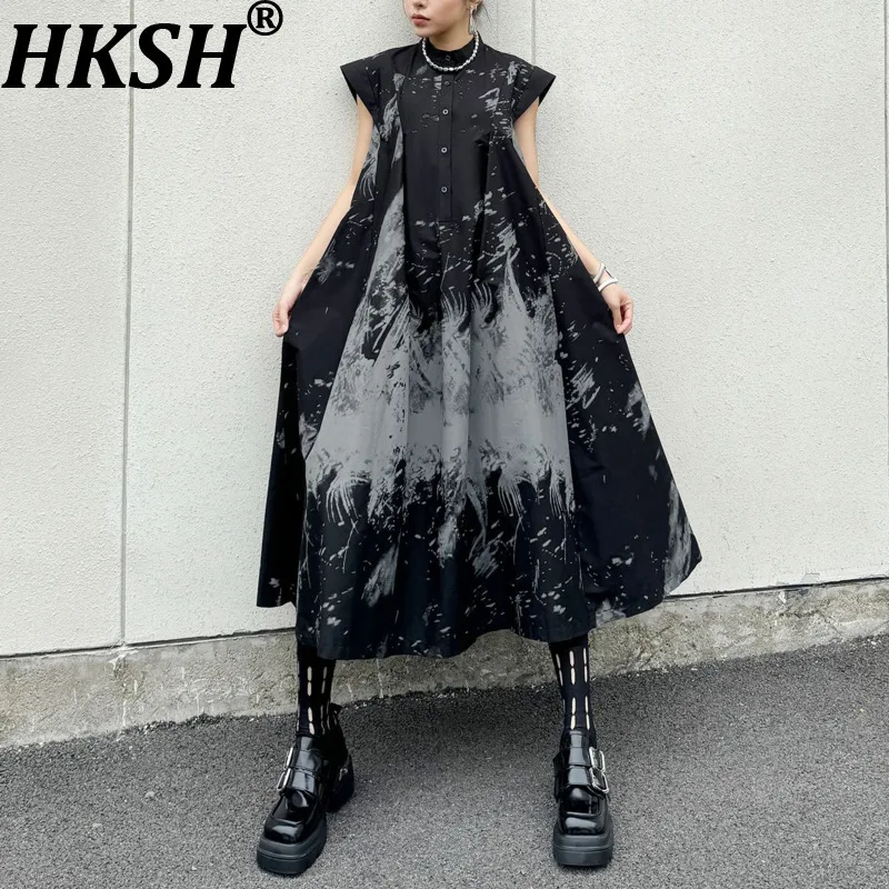 HKSH Women Oversized Dress Printed Pleated Stand Collar Sleeveless A-line Slimming Vintage Casual Ins Dresses New Summer HK20797
HKSH Women Oversized Dress Printed Pleated Stand Collar Sleeveless A-line Slimming Vintage Casual Ins Dresses New Summer HK20797
