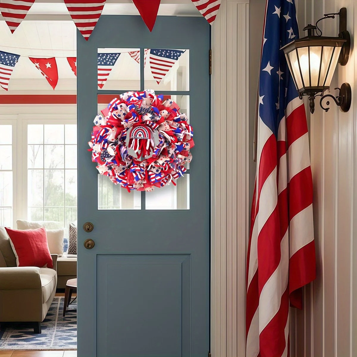Patriotic Wreath, July 4Th Wreath 14.9in American Independence Day Wreath Handmade Home Decor, Handcrafted Memorial Day
Patriotic Wreath, July 4Th Wreath 14.9in American Independence Day Wreath Handmade Home Decor, Handcrafted Memorial Day