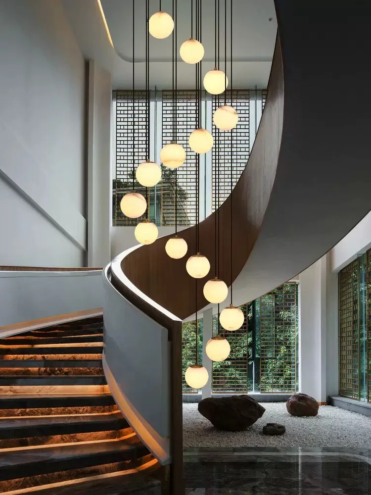 Nordic LED ceiling marble chandelier, suitable for hotels, stairwell home interior lighting, light luxury lustre, pendant lamp
Nordic LED ceiling marble chandelier, suitable for hotels, stairwell home interior lighting, light luxury lustre, pendant lamp