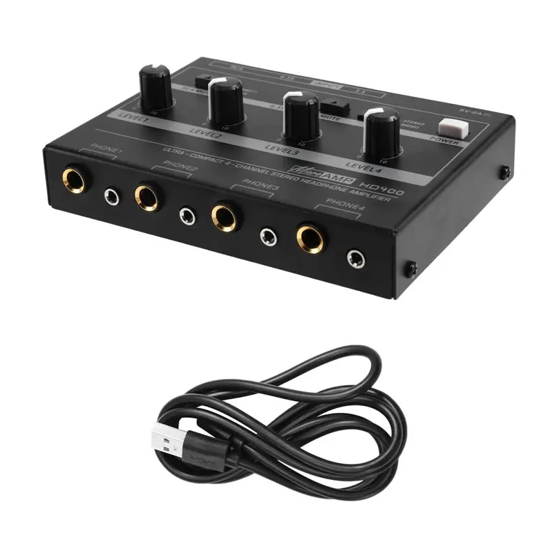 AAAEL-Headphone Amplifier HD400 4-Channel Amplifier USB Power 4-Channel Amplifier Splitter
AAAEL-Headphone Amplifier HD400 4-Channel Amplifier USB Power 4-Channel Amplifier Splitter