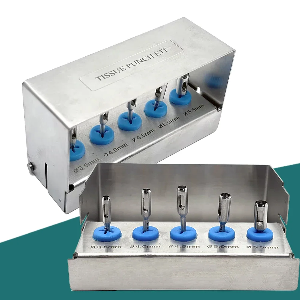 5 Pcs Dental Implant Drill and Tissue Punch Kit for Guided Surgery and Gingival Preparation
5 Pcs Dental Implant Drill and Tissue Punch Kit for Guided Surgery and Gingival Preparation