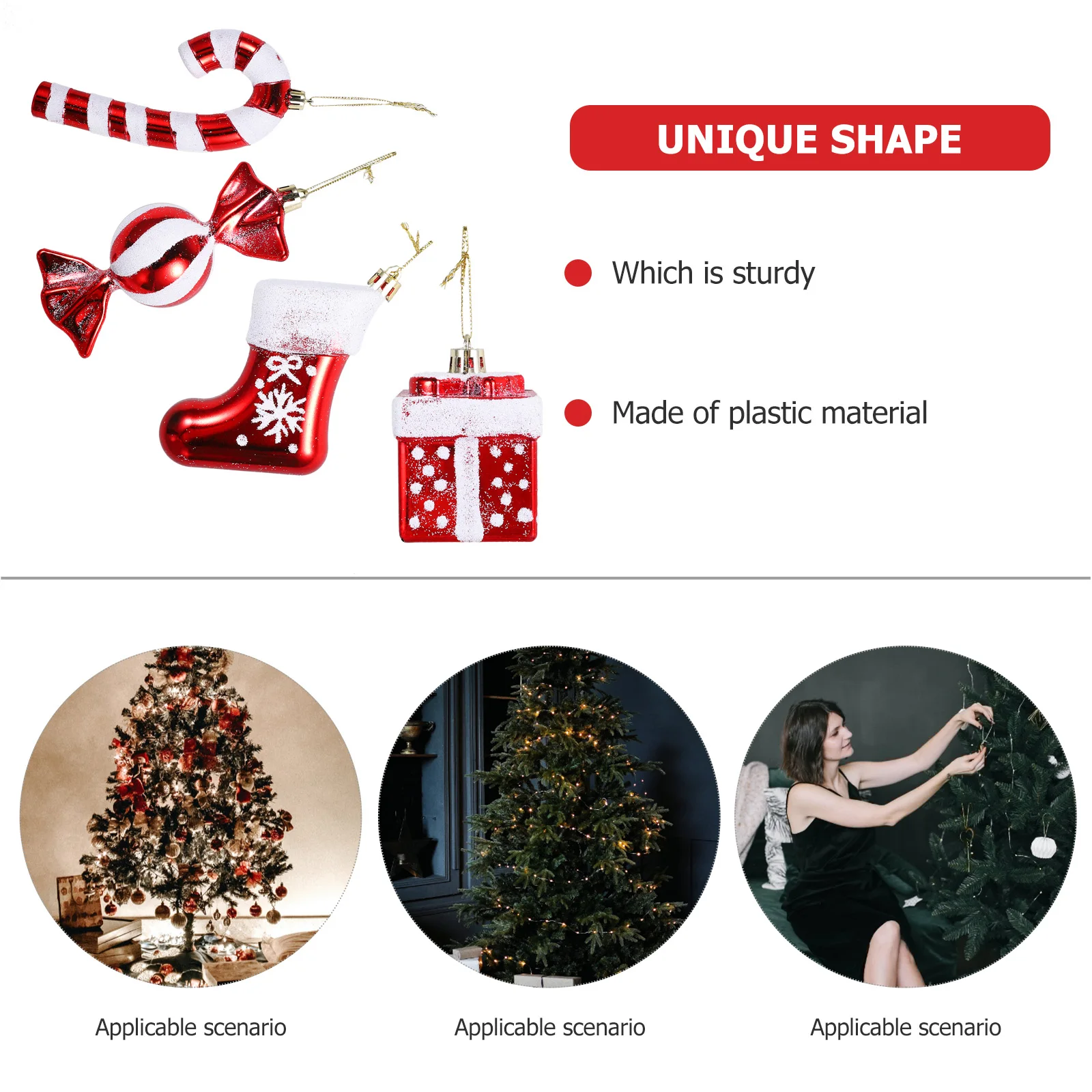 Christmas Tree Decoration Pendant Decorations Ornaments for Plastic Holiday Hanging
Christmas Tree Decoration Pendant Decorations Ornaments for Plastic Holiday Hanging