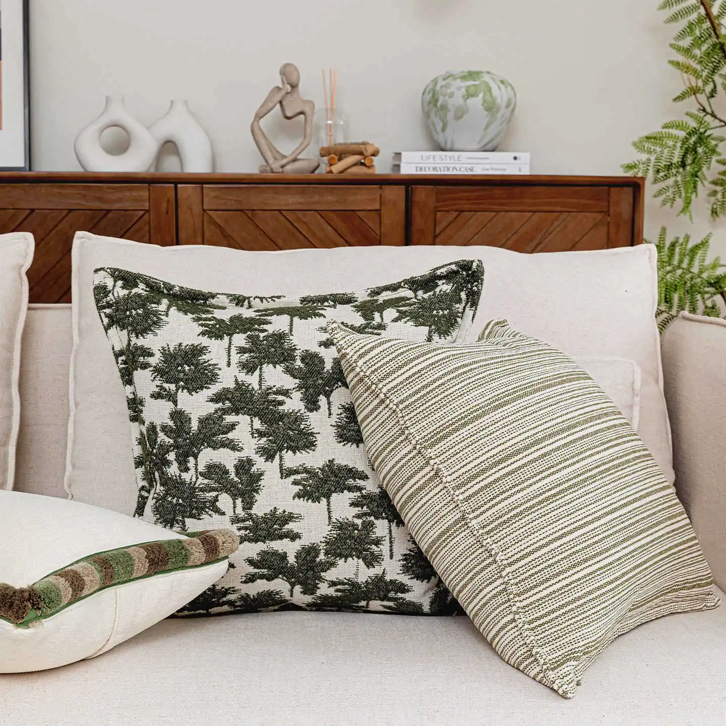 High End Retro Green Cushion Case Striped Texture Jacquard Pillow Cover Decorative Home Decor Modern Fringe Edge Pillowcase
High End Retro Green Cushion Case Striped Texture Jacquard Pillow Cover Decorative Home Decor Modern Fringe Edge Pillowcase