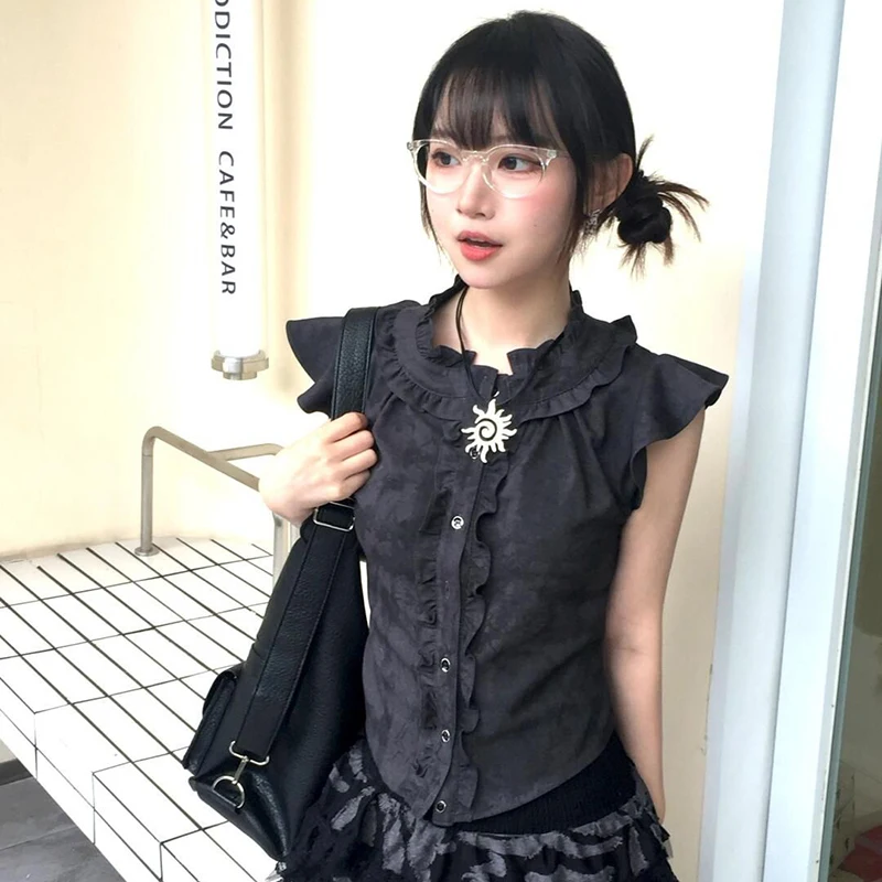 Y2K Aesthetics Pleated Shirt Women Japanese Print White Blouses Harajuku Grunge Gothic Trashy 2000S Style O Neck Tops Female
Y2K Aesthetics Pleated Shirt Women Japanese Print White Blouses Harajuku Grunge Gothic Trashy 2000S Style O Neck Tops Female