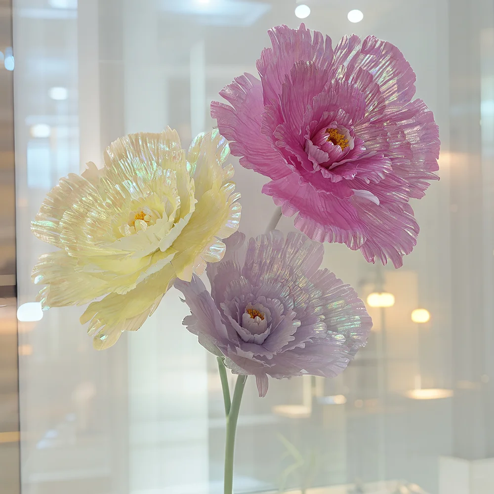 Bright Cloth Artificial Peony Flower Giant Flower Head Family Wedding Background Decoration Party Festival Window Display Flower
Bright Cloth Artificial Peony Flower Giant Flower Head Family Wedding Background Decoration Party Festival Window Display Flower
