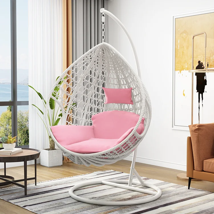 Outdoor Furniture Modern Egg Shaped Rope Pe Rattan Wicker Hammock Hanging Swing Chair with Natural Garden Swing Seat
Outdoor Furniture Modern Egg Shaped Rope Pe Rattan Wicker Hammock Hanging Swing Chair with Natural Garden Swing Seat