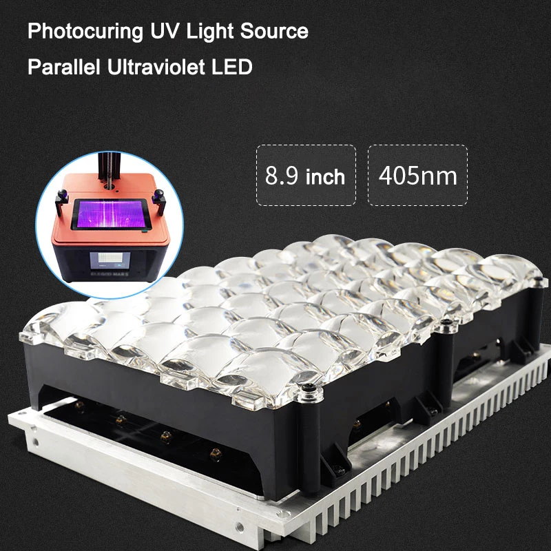 8,9-дюймовый 3D-принтер, ЖК-дисплей, фотоотверждаемый параллельный источник света, лампа для отверждения, источник УФ-излучения, ультрафиолетовый, 405 нм 
8,9-дюймовый 3D-принтер, ЖК-дисплей, фотоотверждаемый параллельный источник света, лампа для отверждения, источник УФ-излучения, ультрафиолетовый, 405 нм