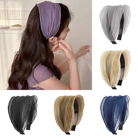 Wide Hair Hoop Head Band for Women Headwear Lace Headband Hairband Girls Hair Accessories