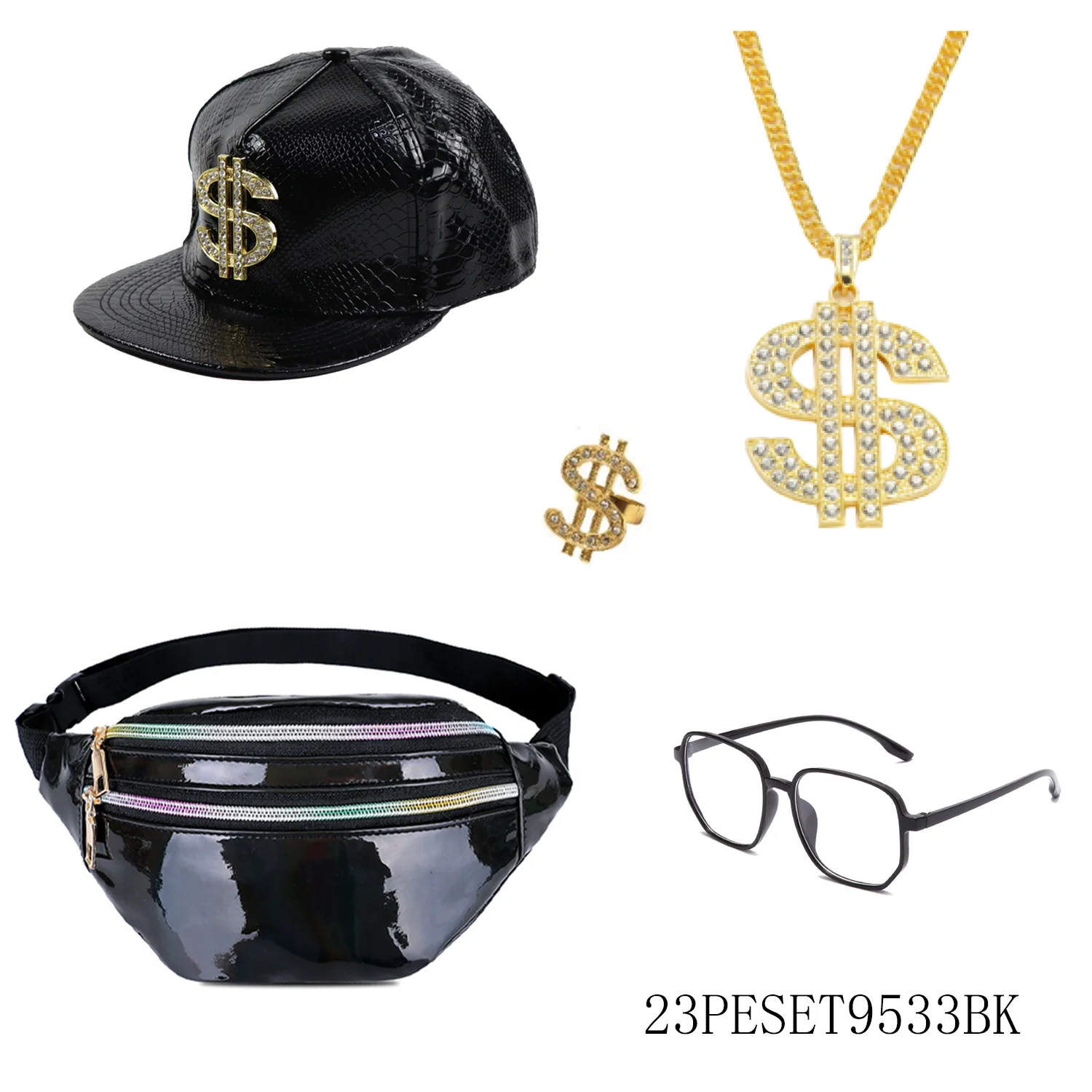 PESENAR disco rock-themed clothing and accessories such as hats, glasses, waist bags, etc
PESENAR disco rock-themed clothing and accessories such as hats, glasses, waist bags, etc