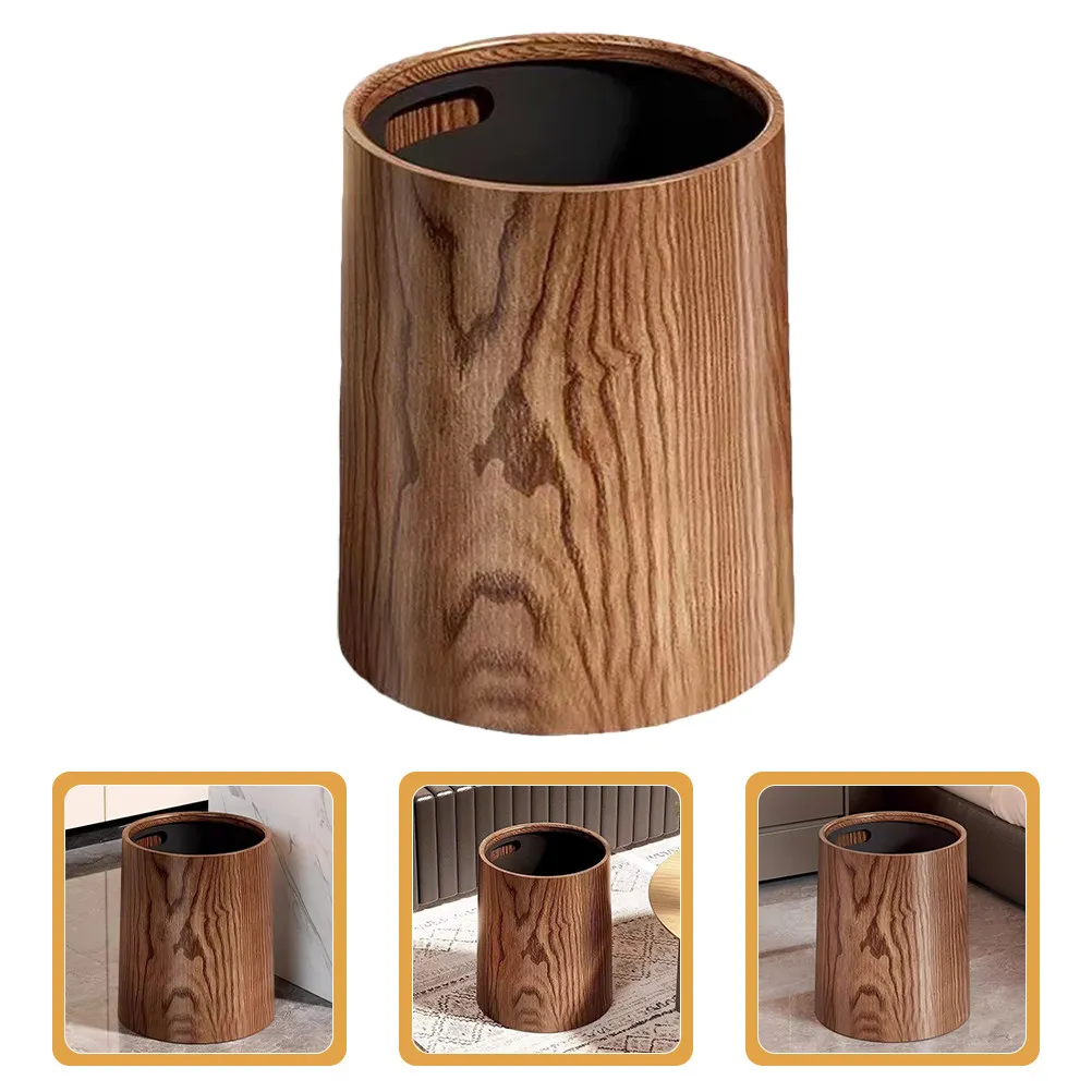 Large Round Simulation Wood Grain Trash Can PP Imitation Material Simple Fashion Design for Household Office Kitchen
Large Round Simulation Wood Grain Trash Can PP Imitation Material Simple Fashion Design for Household Office Kitchen