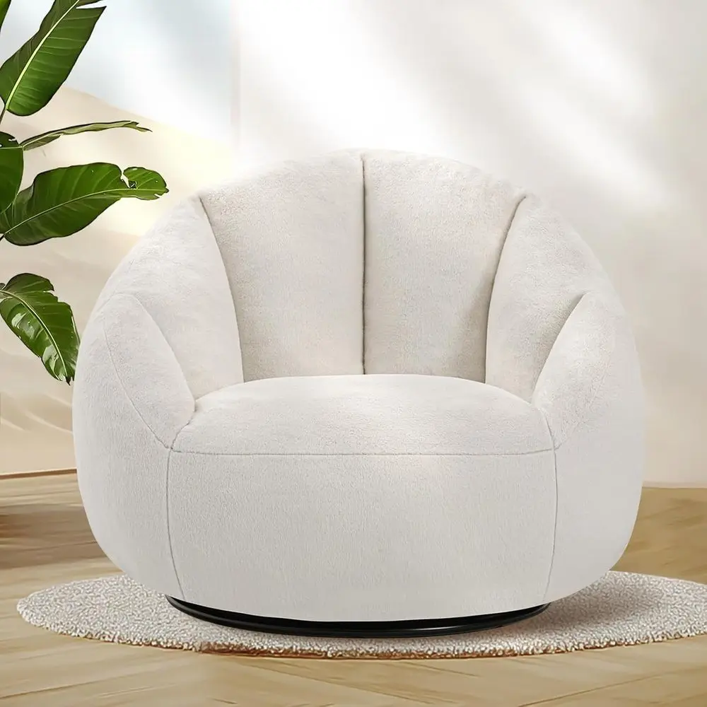 Oversized 360° Swivel Chair: Plush Fabric, High-Density Memory Foam, Beige
Oversized 360° Swivel Chair: Plush Fabric, High-Density Memory Foam, Beige