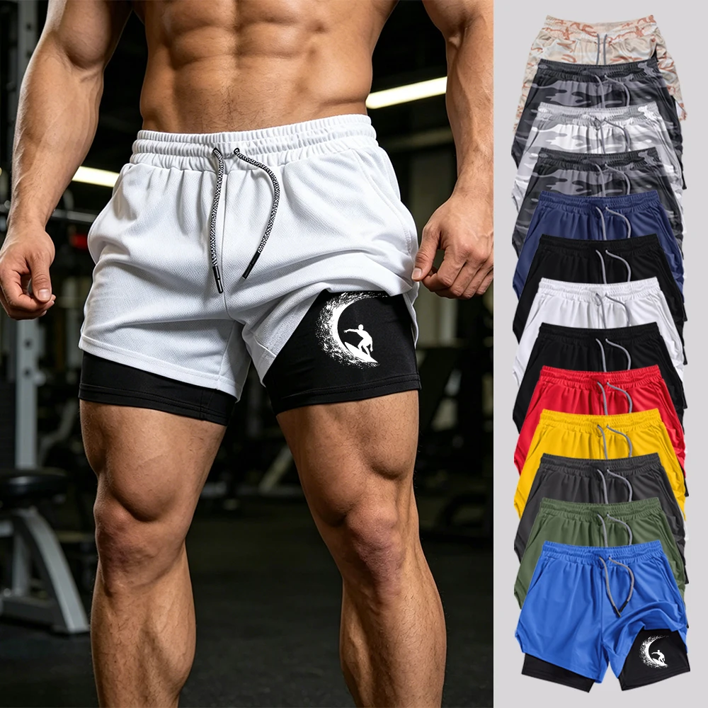 Men's Double Layer Running Shorts Multi-Color Options with Compression Liner & Pockets - Surfer Print Quick Dry Workout Shorts
Men's Double Layer Running Shorts Multi-Color Options with Compression Liner & Pockets - Surfer Print Quick Dry Workout Shorts