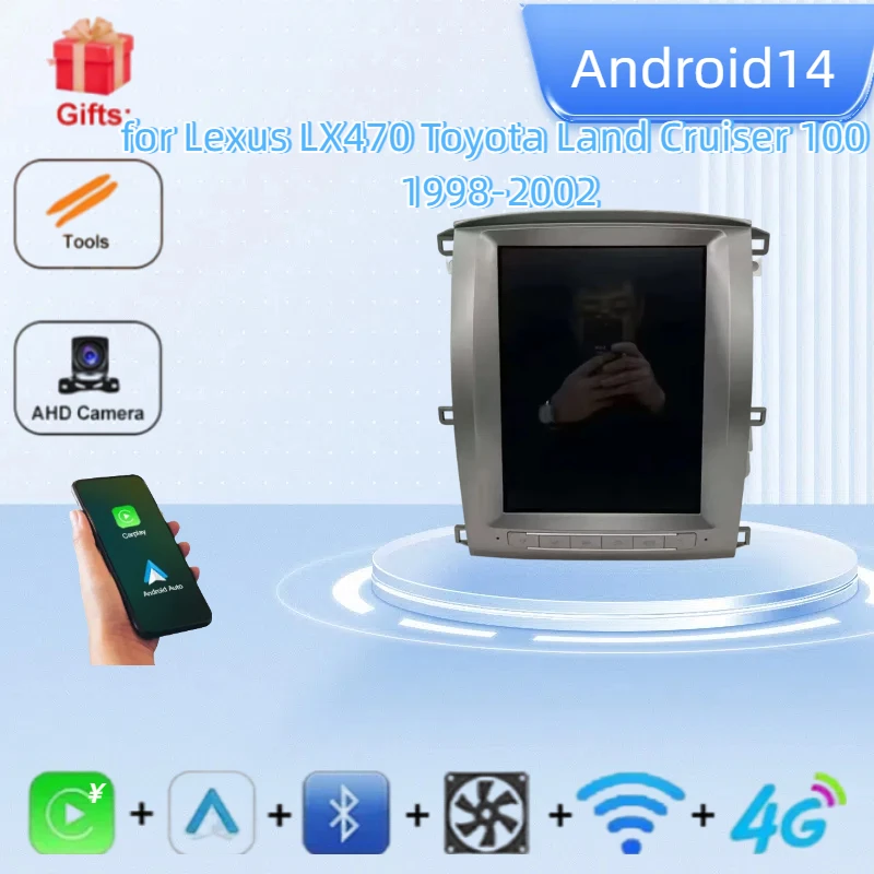 Android Car Radio GPS Navigation Multimedia Player Head Unit for Lexus LX470 Toyota Land Cruiser 100 1998-2002 with Carplay DSP
Android Car Radio GPS Navigation Multimedia Player Head Unit for Lexus LX470 Toyota Land Cruiser 100 1998-2002 with Carplay DSP