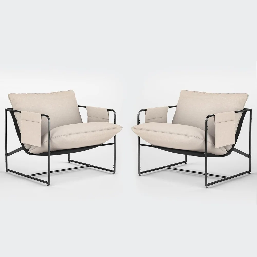 Стул с акцентом на слинге для гостиной, современное уютное кресло середины века для взрослых, набор из 2 шт., удобное кресло для чтения большого размера
Стул с акцентом на слинге для гостиной, современное уютное кресло середины века для взрослых, набор из 2 шт., удобное кресло для чтения большого размера