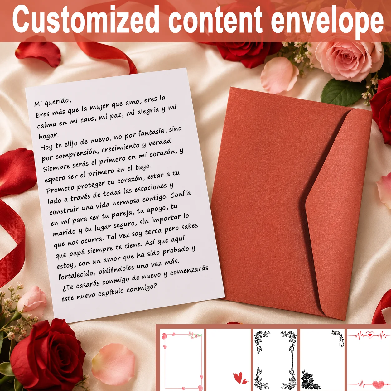 DIY Custom envelopes letter,, Personalized Romantic Greeting Card Paper for Valentine’s Day, Anniversary and Couple Gifts
DIY Custom envelopes letter,, Personalized Romantic Greeting Card Paper for Valentine’s Day, Anniversary and Couple Gifts