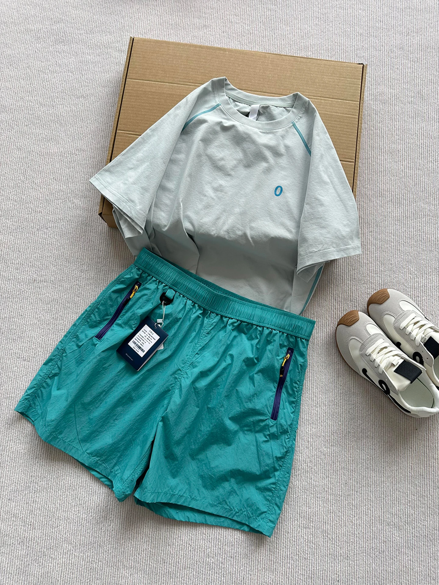 Ice Blue Quick Dry Short Sleeve Men's Summer Two Piece Set Zipper Workwear Shorts Outdoor Sun Protection Suit Polyester Fiber
Ice Blue Quick Dry Short Sleeve Men's Summer Two Piece Set Zipper Workwear Shorts Outdoor Sun Protection Suit Polyester Fiber