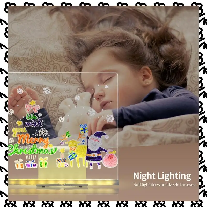 A07I LED Luminous Draw Board With Night Light Colorful 7 Pens DIY Erasable Letter Message Board For Kids Birthday Gift 20X20
A07I LED Luminous Draw Board With Night Light Colorful 7 Pens DIY Erasable Letter Message Board For Kids Birthday Gift 20X20