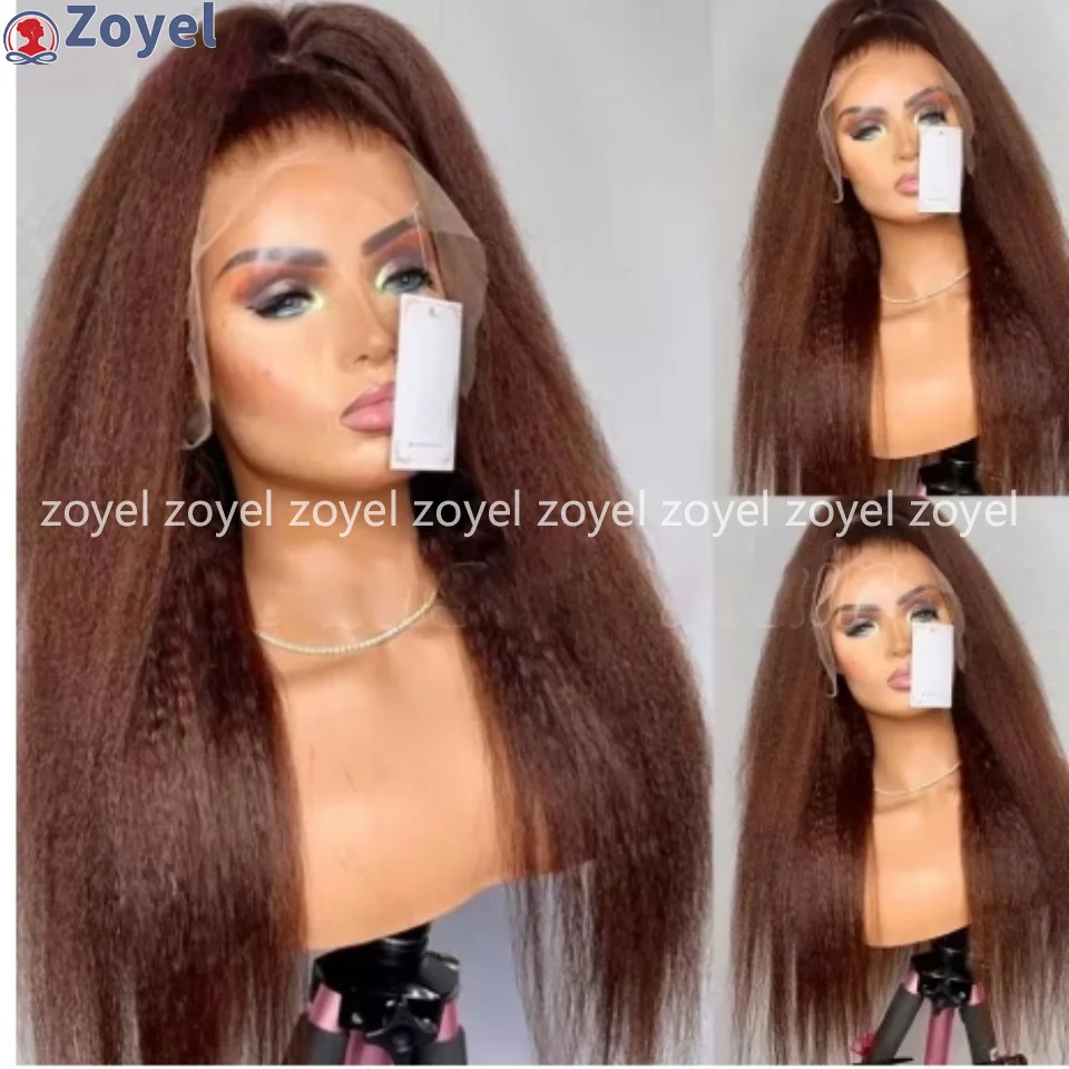 Daily 26 inch 180 Density Brown With BabyHair Long Lace Front Kinky Straight Soft Wig For Women Preplucked Natural Hairline
Daily 26 inch 180 Density Brown With BabyHair Long Lace Front Kinky Straight Soft Wig For Women Preplucked Natural Hairline