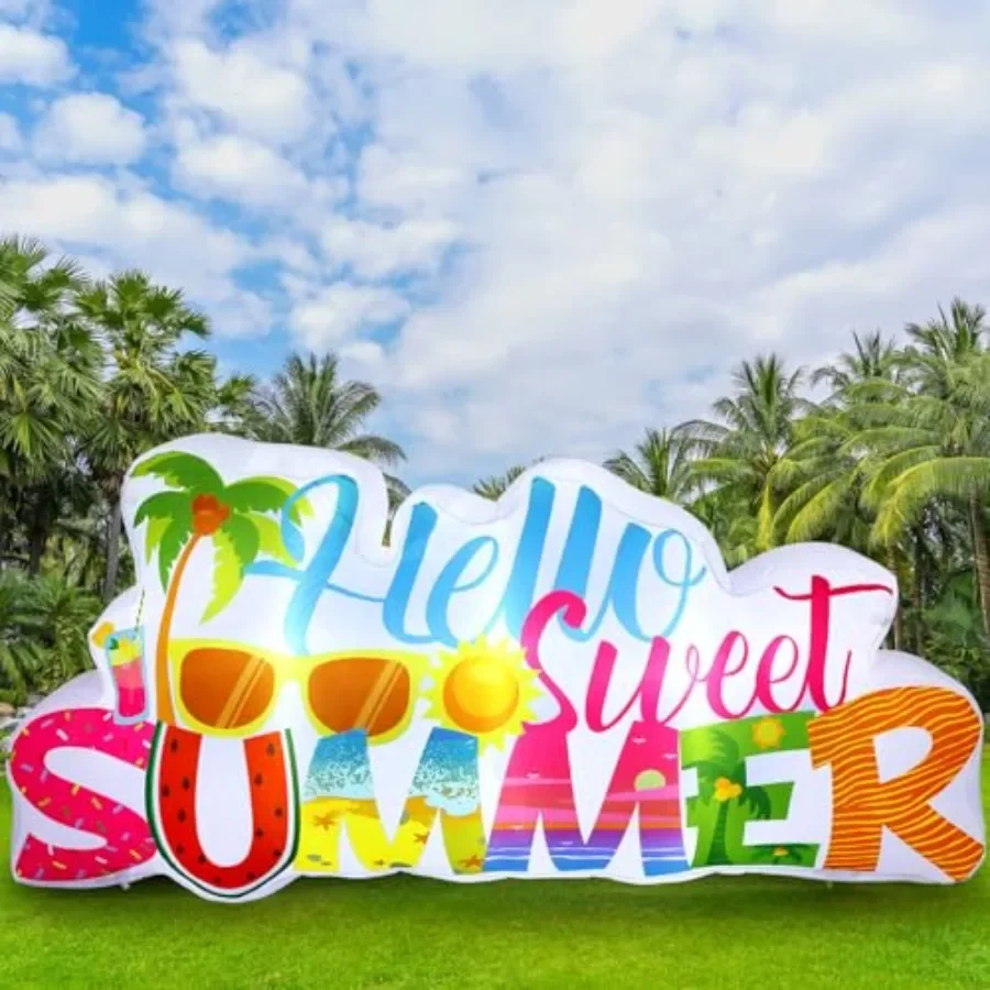 Outdoor inflatable decoration for summer parties, PVC material, multicolor, built-in LED lights, 6.6 ft tall
Outdoor inflatable decoration for summer parties, PVC material, multicolor, built-in LED lights, 6.6 ft tall