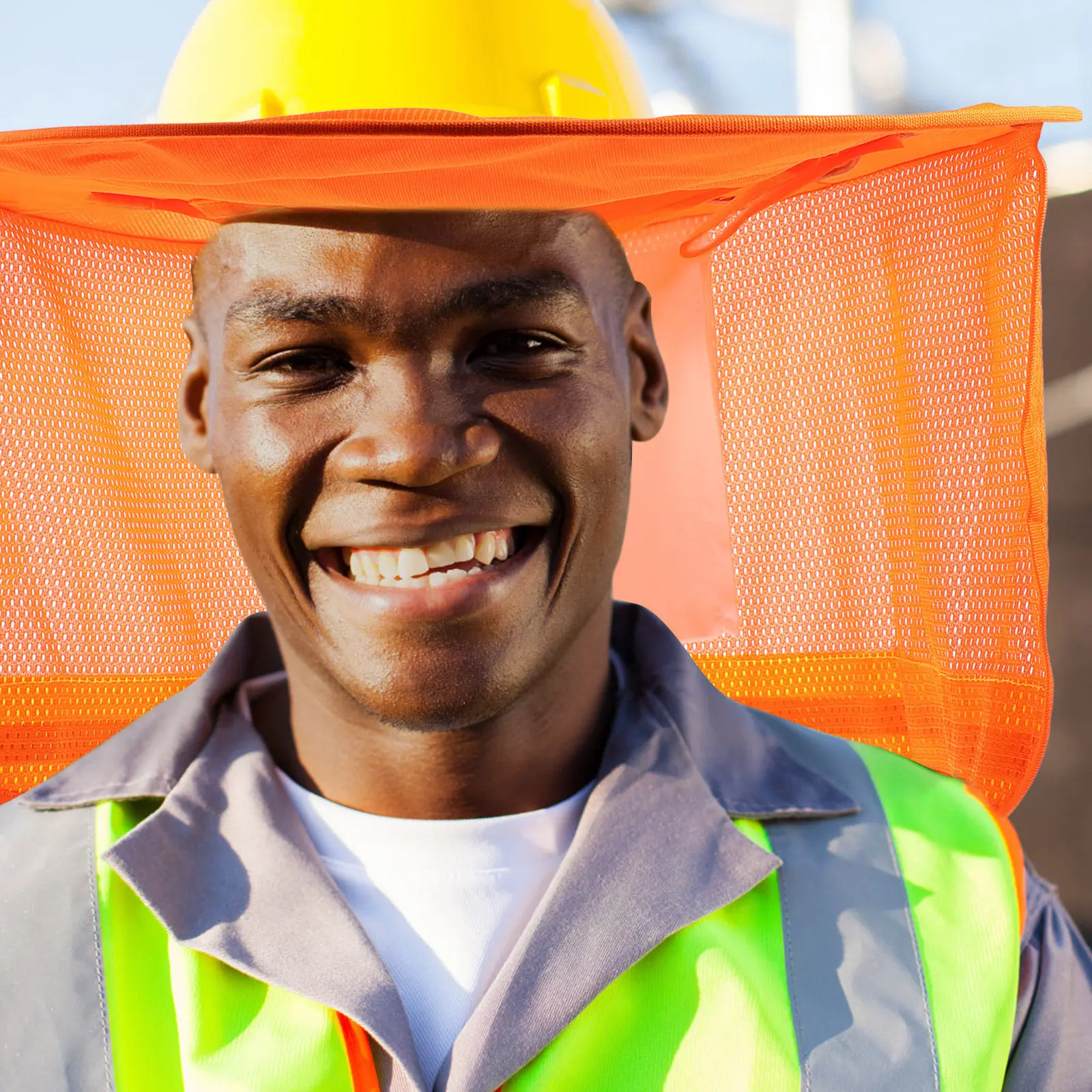 Full Brim Hard Hat Shade Neck Protector Reflective Band Sun Visor Cooling Outdoor Work Protection Cover
Full Brim Hard Hat Shade Neck Protector Reflective Band Sun Visor Cooling Outdoor Work Protection Cover