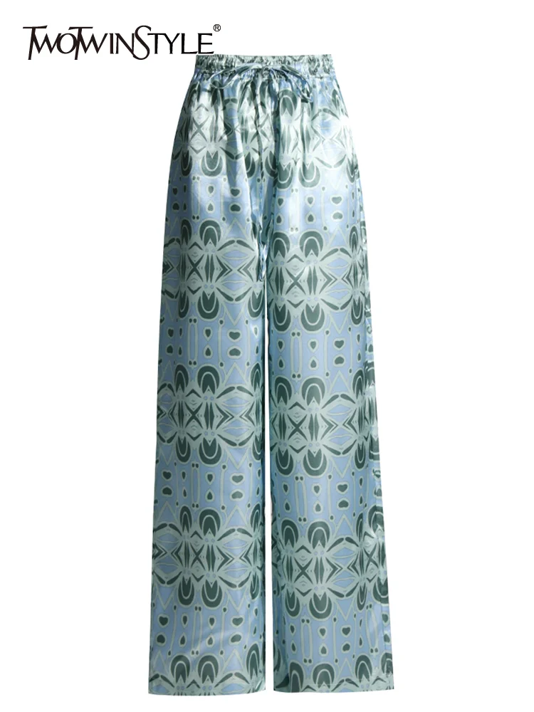TWOTWINSTYLE Hit Color Printing Pants For Women High Waist Loose Casual Patchwork Folds Wide Leg Pant Female Fashion Clothing
TWOTWINSTYLE Hit Color Printing Pants For Women High Waist Loose Casual Patchwork Folds Wide Leg Pant Female Fashion Clothing