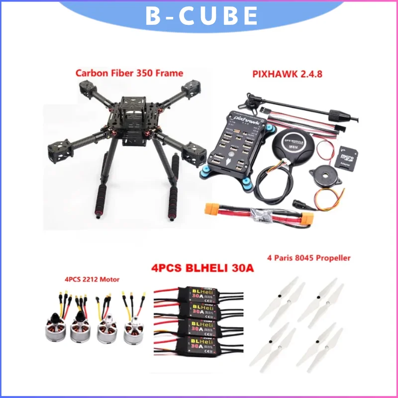 B-CUBE 350mm Carbon Fiber F350 Quadcopter Kit with Pixhawk 2.4.8 Flight Controller for Ardupilot Drone Development
B-CUBE 350mm Carbon Fiber F350 Quadcopter Kit with Pixhawk 2.4.8 Flight Controller for Ardupilot Drone Development