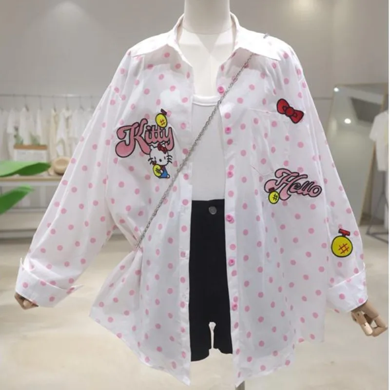 Matching Skin Tone Polka Dots Exquisite Letter Cartoon Embroidered Shirt 2025 Spring Loose Medium And Long Cotton Blouse Women
Matching Skin Tone Polka Dots Exquisite Letter Cartoon Embroidered Shirt 2025 Spring Loose Medium And Long Cotton Blouse Women