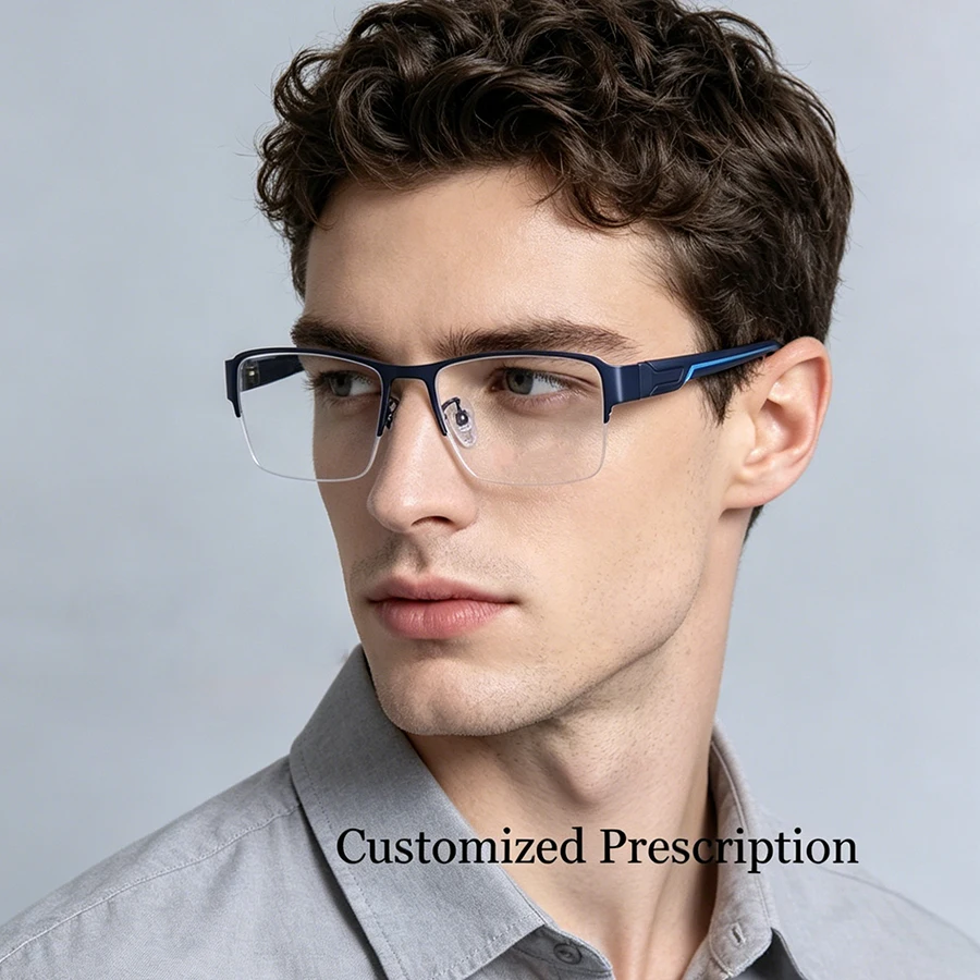 Men's Custom Prescription Glasses Multi-Focal Progressive Photochromic Anti-Blue Light Myopia Hyperopia Reading Glasses 12006
Men's Custom Prescription Glasses Multi-Focal Progressive Photochromic Anti-Blue Light Myopia Hyperopia Reading Glasses 12006