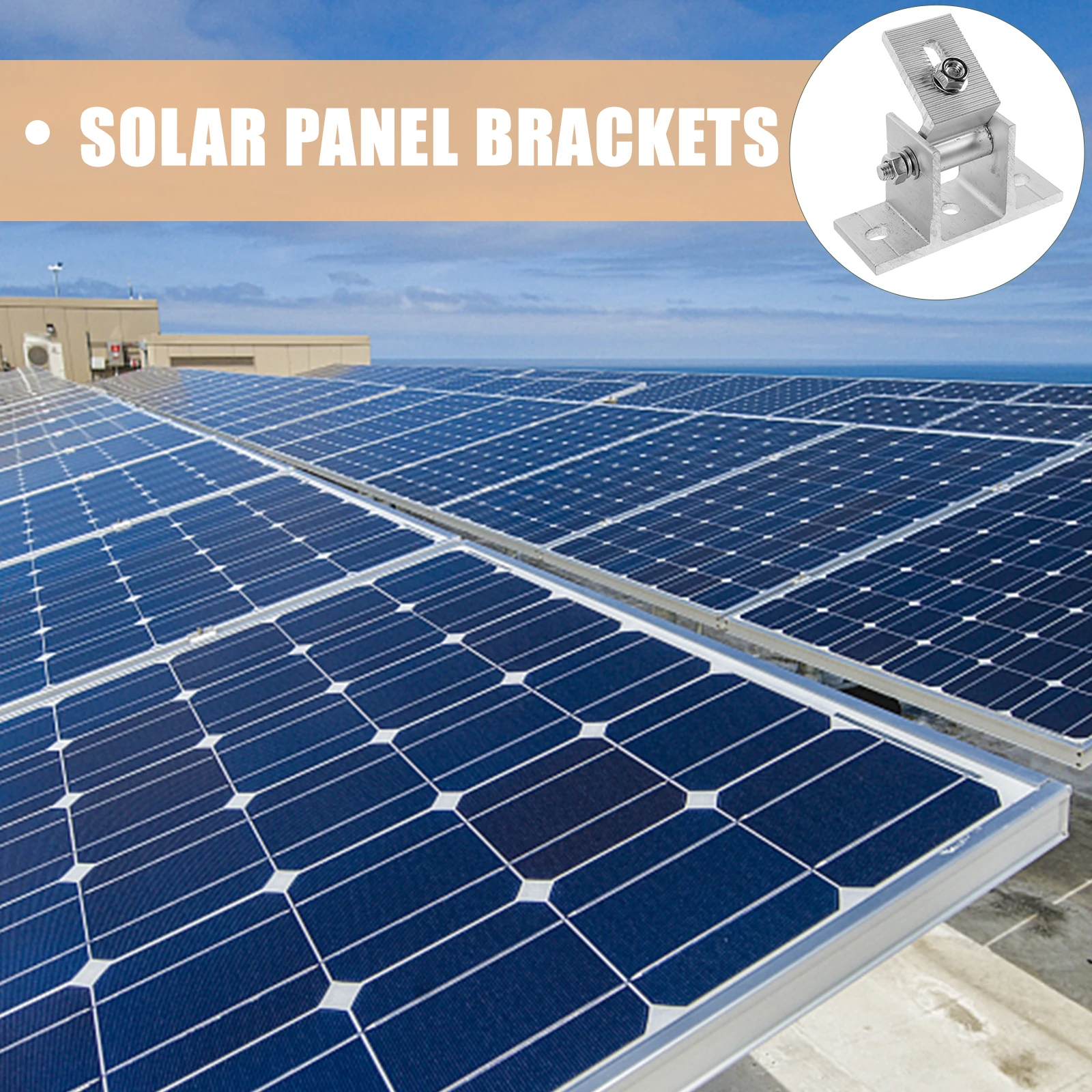 4 Pcs Panel Aluminum Alloy Adjustable Bracket Rubber Pads Solar Panel End Clamp Wood Screws Durable Mounting St for Panels
4 Pcs Panel Aluminum Alloy Adjustable Bracket Rubber Pads Solar Panel End Clamp Wood Screws Durable Mounting St for Panels