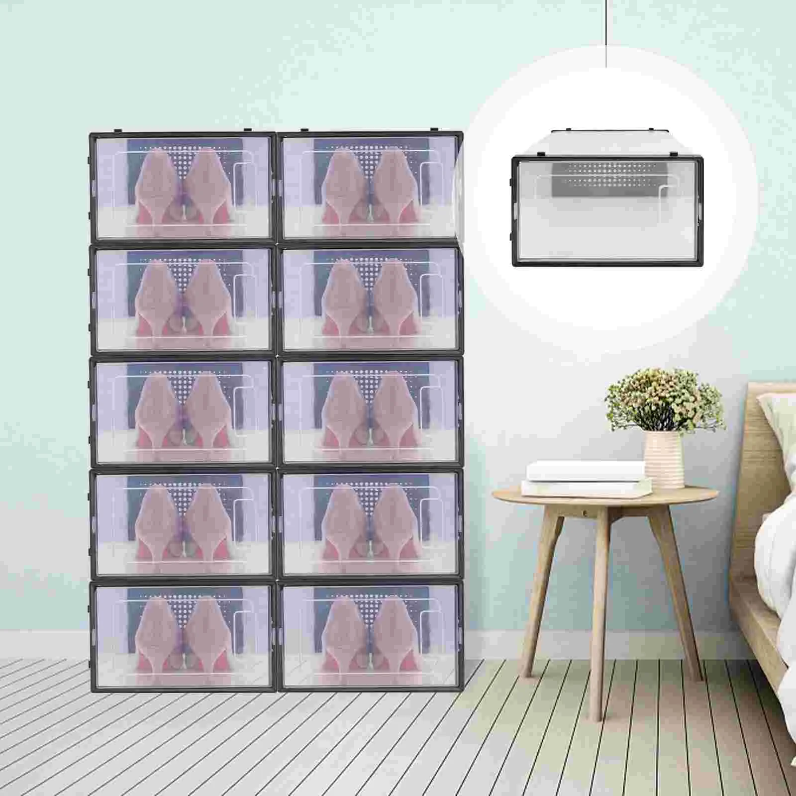 1pc Transparent Shoe Storage Box Clamshell Type Shoe Box Thickened Shoe Case shoes box thickened shoe box
1pc Transparent Shoe Storage Box Clamshell Type Shoe Box Thickened Shoe Case shoes box thickened shoe box