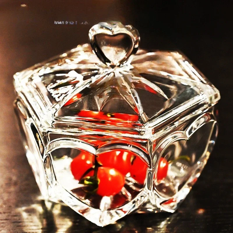 Household crystal glass small candy cup with lid
Household crystal glass small candy cup with lid