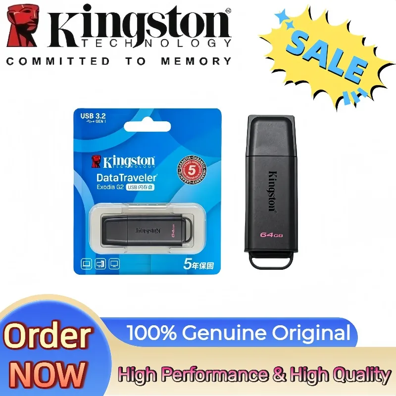 Genuine Kingston Portable Memory Stick Data Traveler Exodia DTXG2 USB 3.2 Flash Pen Drive 128GB 256GB 512GB For All Computers
Genuine Kingston Portable Memory Stick Data Traveler Exodia DTXG2 USB 3.2 Flash Pen Drive 128GB 256GB 512GB For All Computers