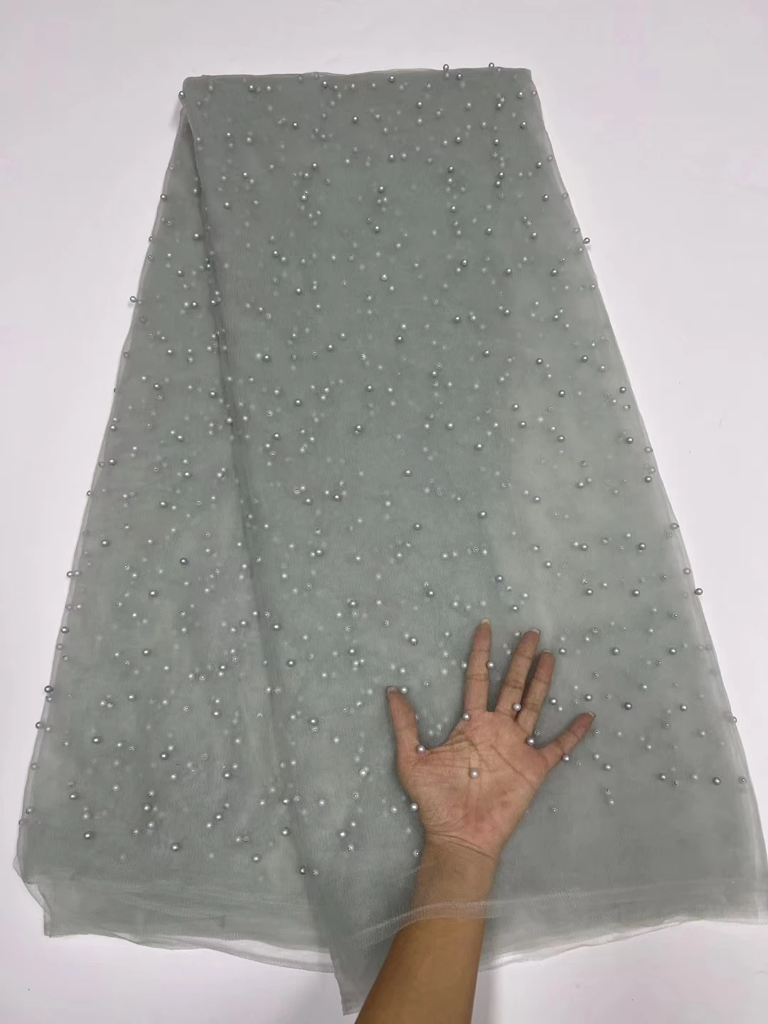 New Arrival Grey Beaded French Net Lace Fabric 2023 African Tulle Lace Fabric With Beads Nigerian Lace For Party Dress PR2308
New Arrival Grey Beaded French Net Lace Fabric 2023 African Tulle Lace Fabric With Beads Nigerian Lace For Party Dress PR2308