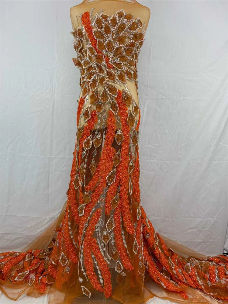 Новейшая африканская кружевная ткань 2026 года с 3D-вышивкой цветами, бисером и пайетками, 5 ярдов, высококачественный материал для свадебных нарядов нигерийских женщин
Новейшая африканская кружевная ткань 2026 года с 3D-вышивкой цветами, бисером и пайетками, 5 ярдов, высококачественный материал для свадебных нарядов нигерийских женщин