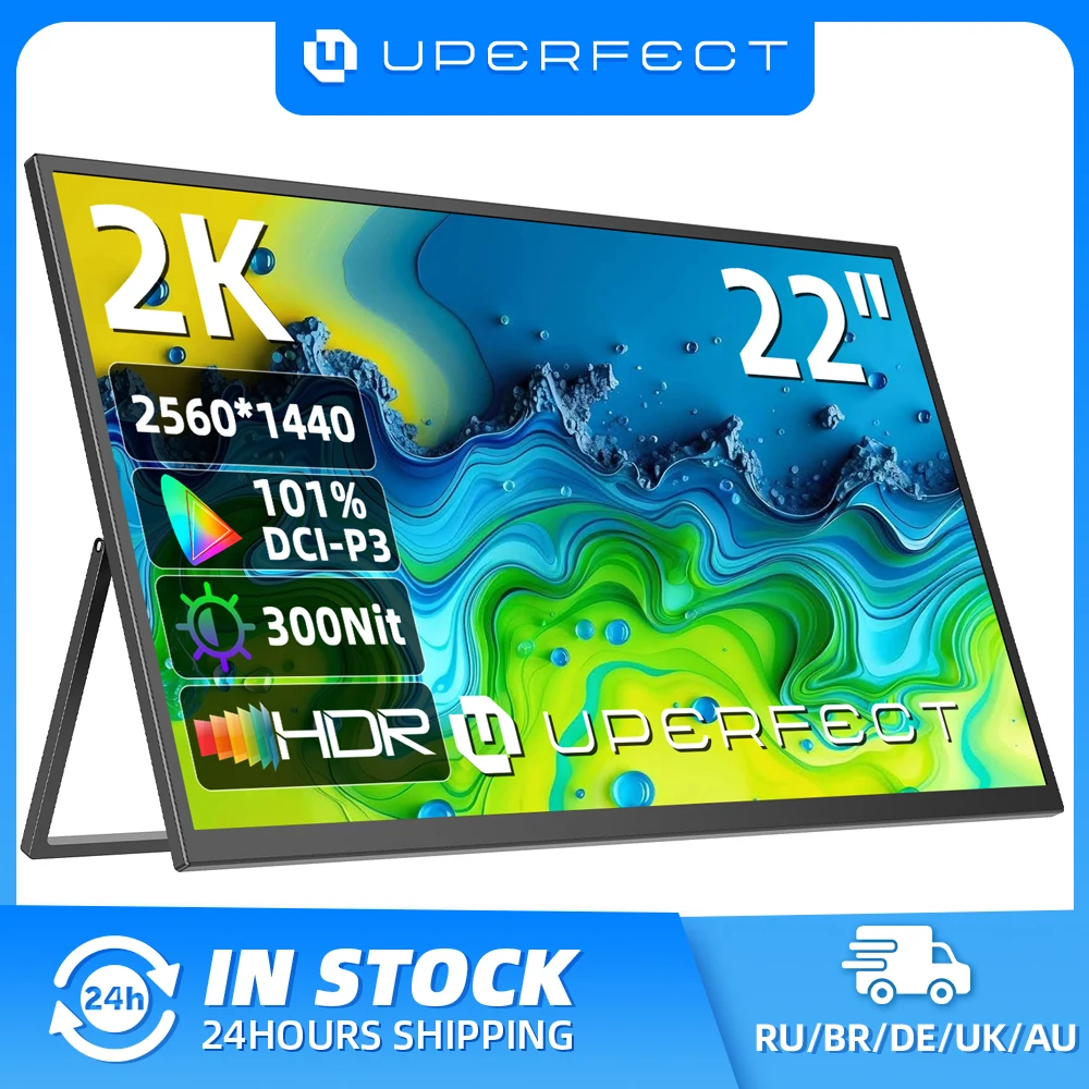 UPERFECT Large 22" 2K Computer Monitor 1440P QHD FreeSync Gaming Display with VESA USB-C HDMI IPS Screen for Laptop Game Console
UPERFECT Large 22" 2K Computer Monitor 1440P QHD FreeSync Gaming Display with VESA USB-C HDMI IPS Screen for Laptop Game Console