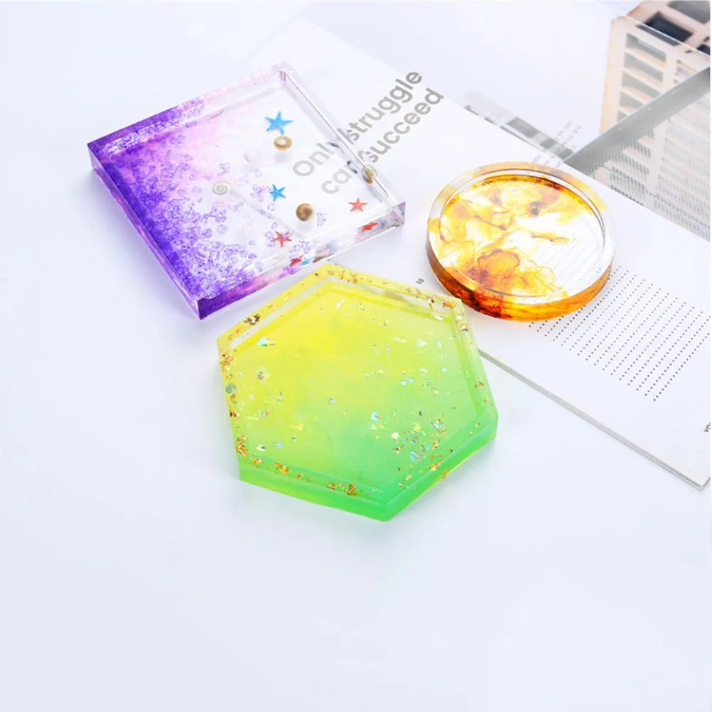 4 Pcs Crystal Epoxy Coaster Practical Silicone Mould Creative Manual DIY Coaster Silicone Mold (White)
4 Pcs Crystal Epoxy Coaster Practical Silicone Mould Creative Manual DIY Coaster Silicone Mold (White)